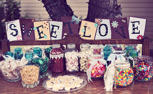 dekoracje weselne sweet love candy bar 