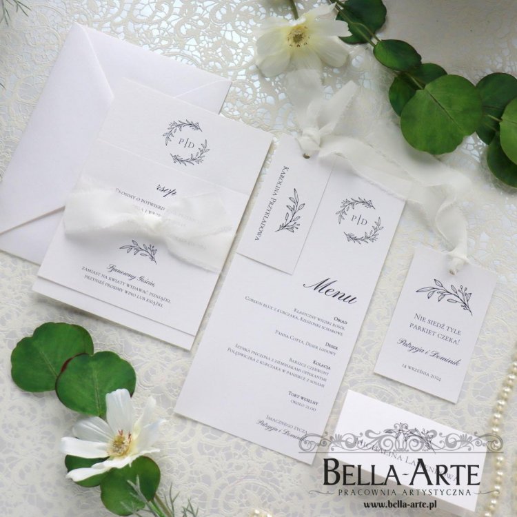 Eleganckie zaproszenia ślubne Bella-Arte.pl