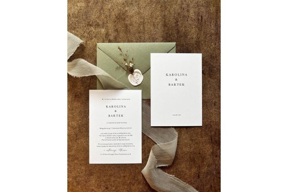 Zaproszenie ślubne Poema Zaproszenia BOHO DESIGN