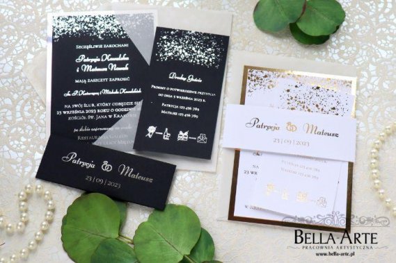 Eleganckie zaproszenia ślubne Bella-Arte.pl Zaproszenia Bella-Arte.pl Pracownia Artystyczna