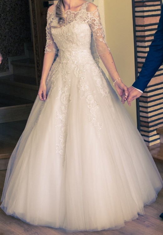Suknia ślubna Diamond GRETTA 2015 36/38 Śnieżnobiała