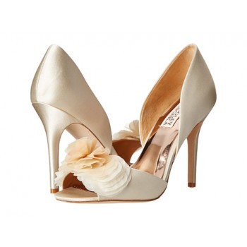 Badgley Mischka Ginseng Ivory Satin