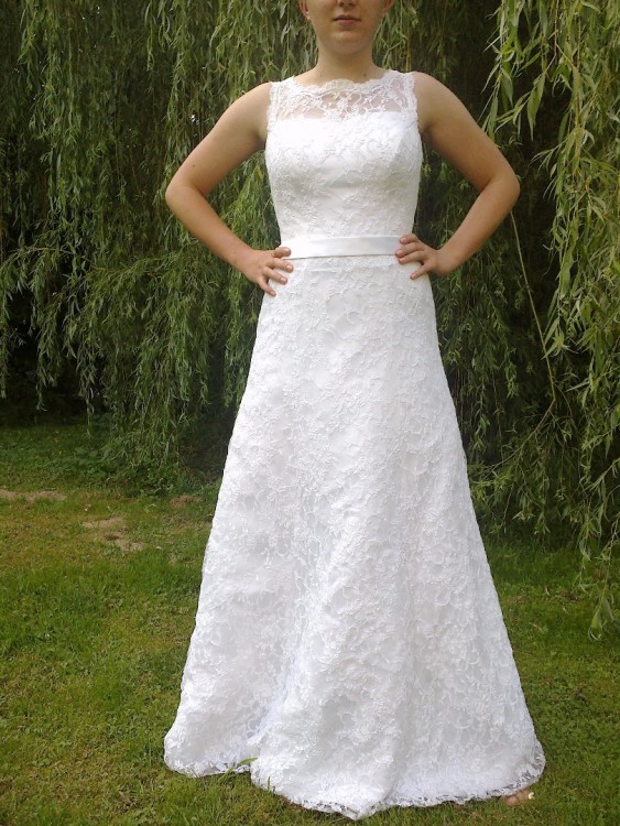 Koronkowa suknia ślubna Agnes 11275 rozmiar 38 piękna tanio