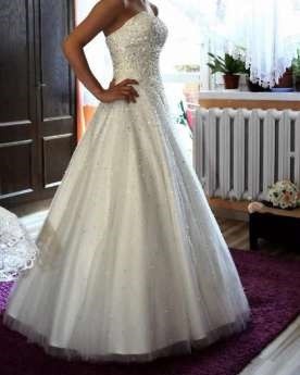 Zjawiskowo piękna suknia ślubna Herms  r.34