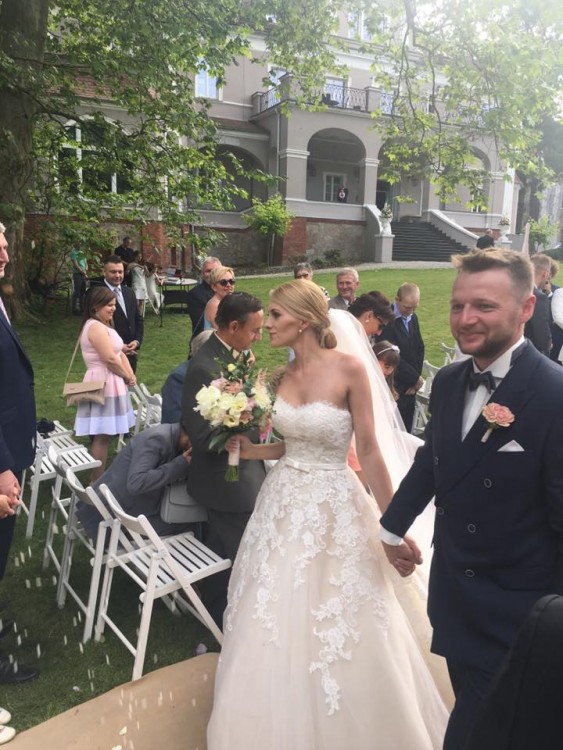 Suknia ślubna TREY Pronovias 2016 beige księżniczka