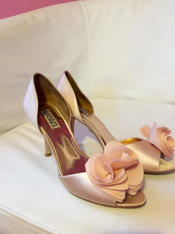 Buty ślubne szpilki Badgley Mischka rose pink