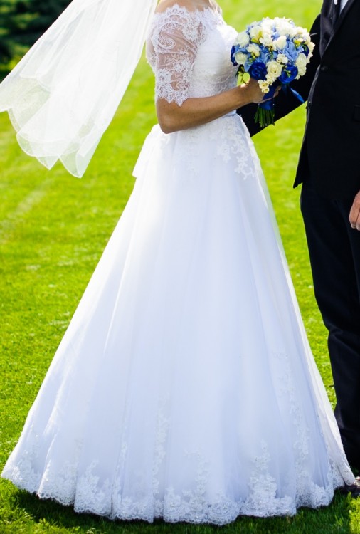 Suknia ślubna Herm's Bridal Marlow z bolerkiem rozm. 38