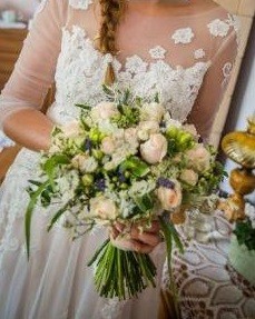 Suknia morelowa Justyna Kodym morelowa, boho, vintage