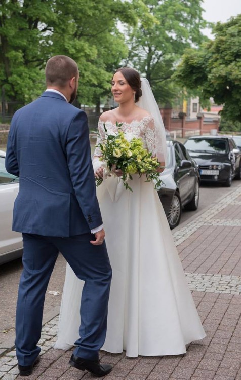 Elegancka suknia Mikado z firmy SPOSA 2016 - ivory