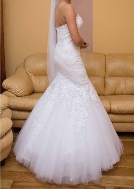 biała suknia ślubna, syrenka, rybka.r. 36,  Vanilla Sposa