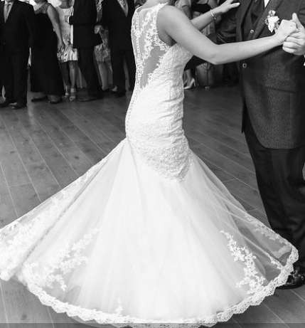 Suknia ślubna-rozm.36/38 , model "syrenka"