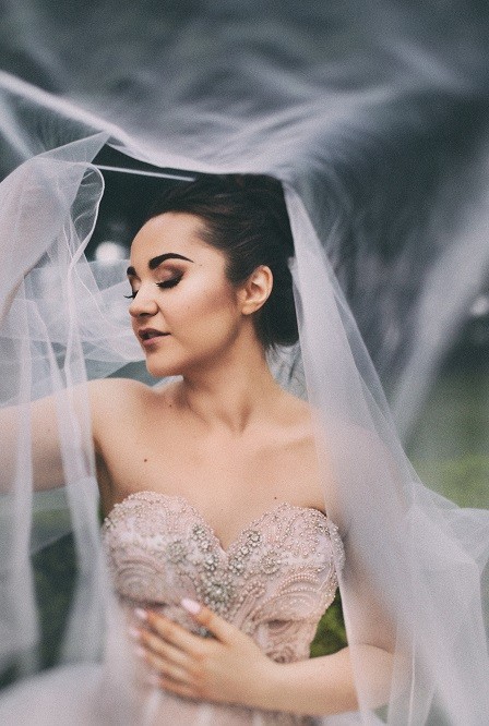 Suknia Ślubna Pudrowy Róż