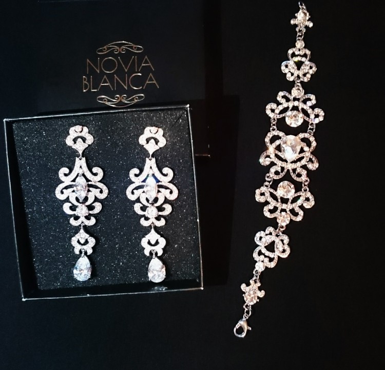 Kolczyki Novia Blanca + bransoletka
