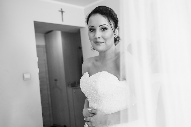 Piękna suknia ślubna, litera A, kamienie, Duber, dodatki!