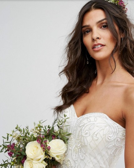 ślubna suknia Amelia Rose M/38 PIĘKNA koraliki