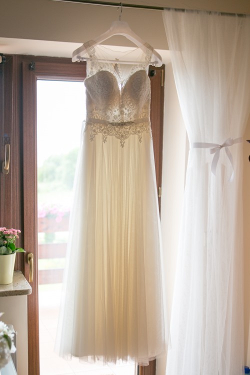 Suknia ślubna Enzoani BT17-05 rozmiar 36/38 koronkowa