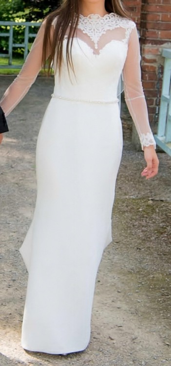 Suknia ślubna, prosta w stylu syrenki, rozmiar 36