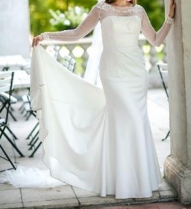 Suknia ślubna SYRENKA TREN !!JAK NOWA !!