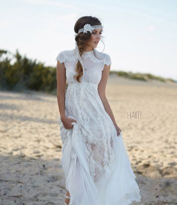 Rustykalna, piękna suknia ślubna boho