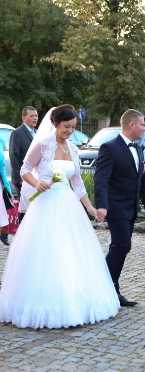 Suknia Ślubna MS-Moda rozmiar 38 + dodatki