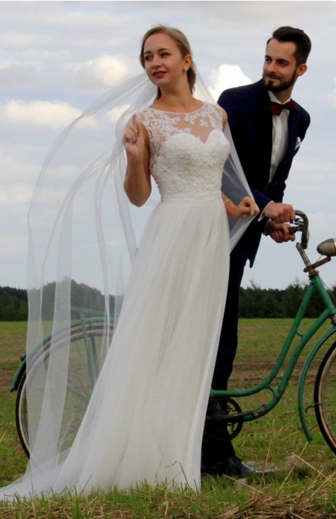 Suknia VIVIEN off white śmietankowa