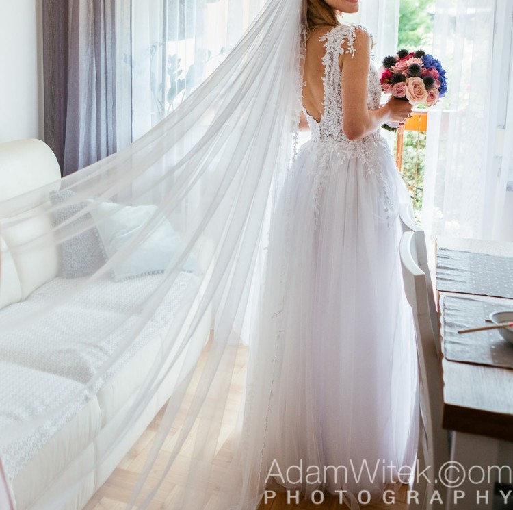 Suknia ślubna - Joanna Niemiec atelier, rozmiar 34/36