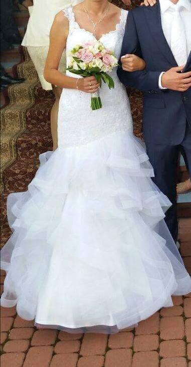 rybka/syrena, w kolorze białym