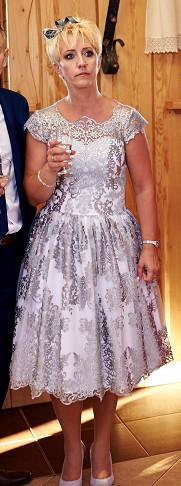 sukienka rozkloszowana poprawiny ślub cywilny