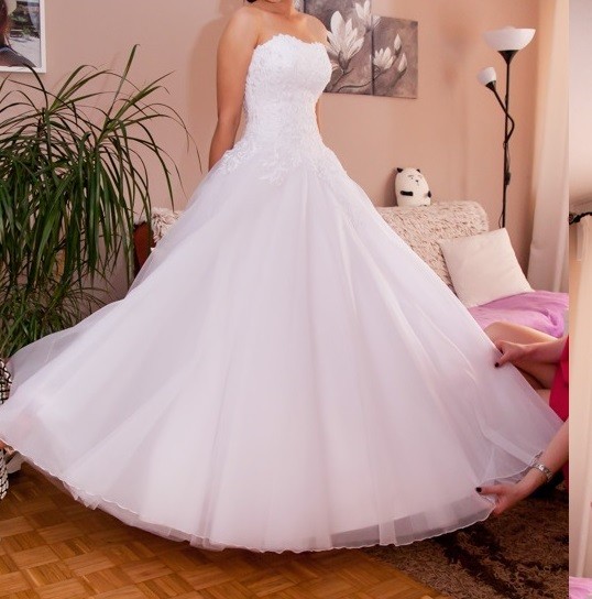 Suknia ślubna Agnes 15055 biała 34/36