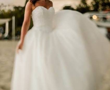 Przepiękna ECRU suknia ślubna typu PRINCESSA !!!