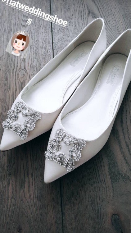 Płaskie buty ślubne