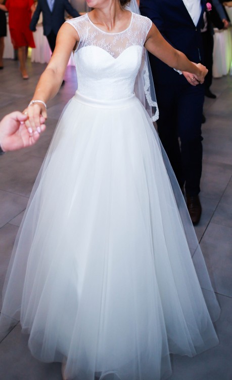 Suknia ślubna rozm 38/172 cm PIĘKNA