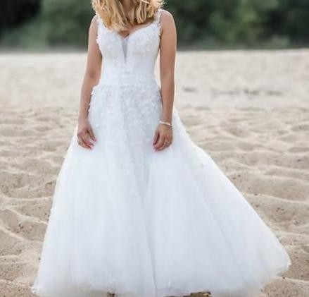 piękna TIULOWA suknia ślubna 34/36