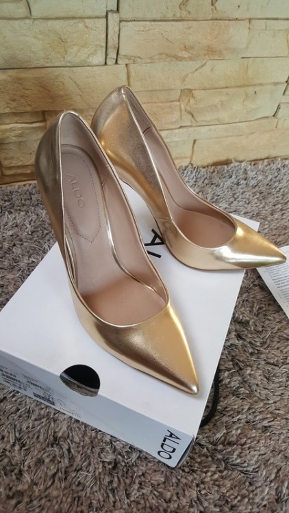 Szpilki złote Aldo Hanrietta 36 NOWE