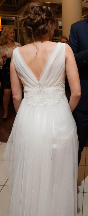 Suknia ślubna ecru salon Margarett rozmiar 36-38