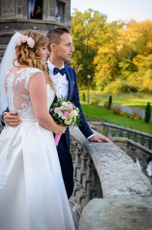 Suknia ślubna Vanilla Sposa ISABIS + tren rozmiar 42