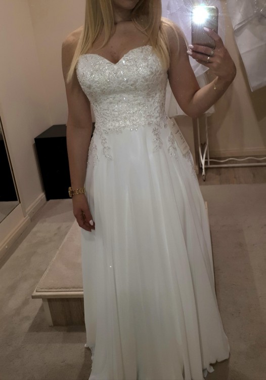 Suknia ślubna 34 36 XS S 160cm gorset muślin