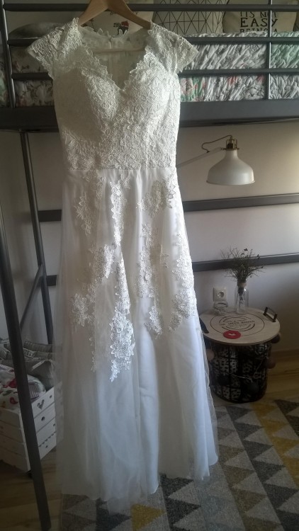 Romantyczna suknia ślubna rozmiar 34/36