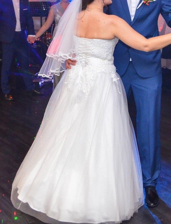 suknia ślubna 38-42 roz, 165cm +8cm obcas