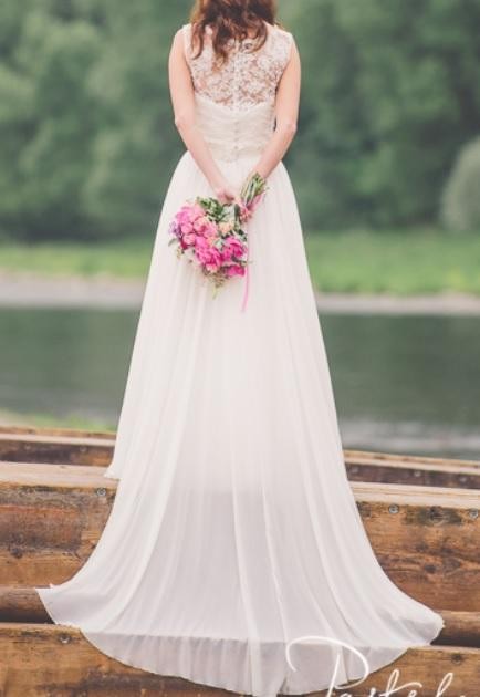 Suknia ślubna muślinowa 34 / 36