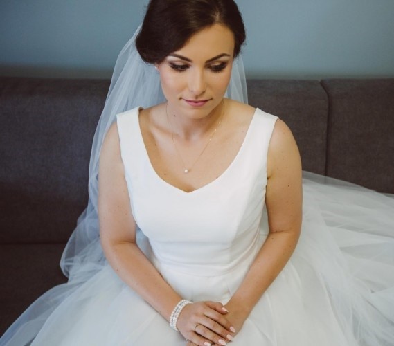 Suknia Ślubna Atelier Sylwia Kopczyńska, kolor off-white