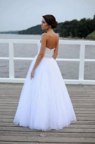 Suknia Justin Alexander 8724 rozmiar 8 (36)+koło