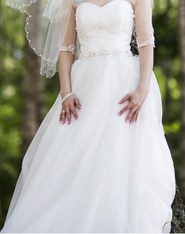 Zdobiona suknia ślubna princessa rozm. 34/36 + GRATIS