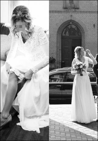 Rustykalna suknia ślubna 36/38