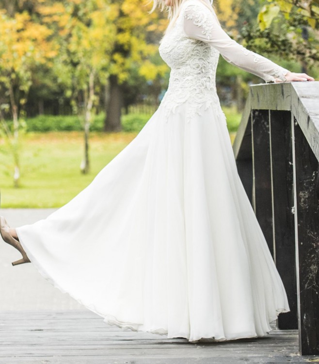 Rustykalna suknia ślubna 36/38