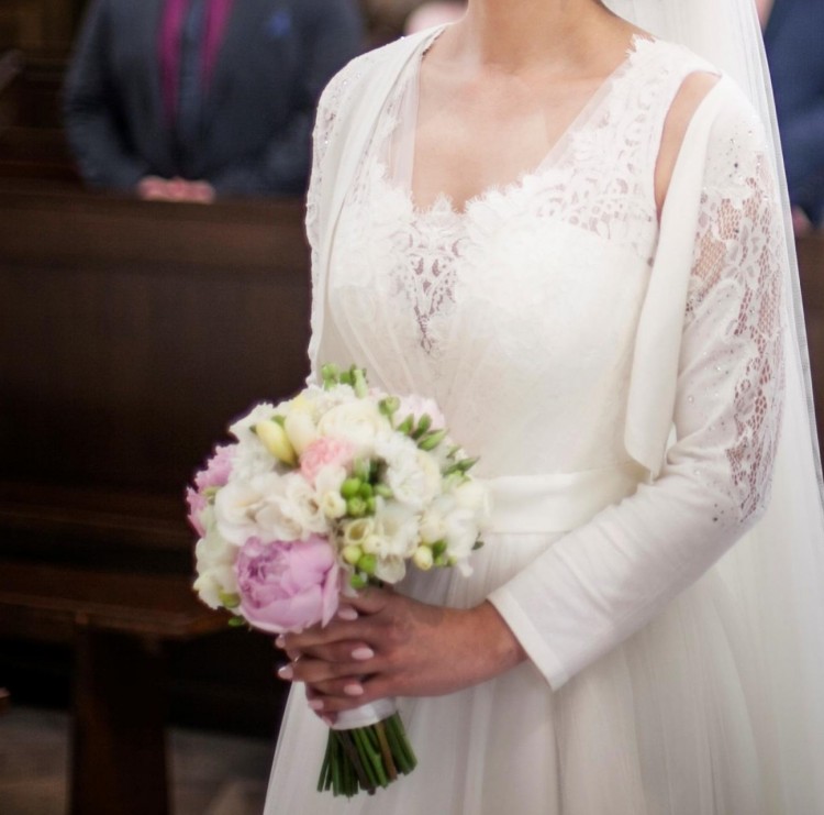 Piękne bolerko ślubne - ivory (36)