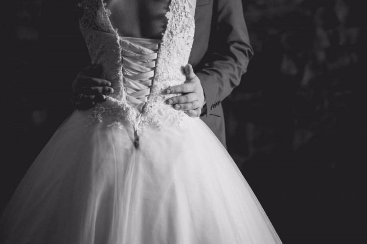 Suknia ślubna, koronka, princessa