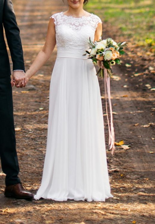 Delikatna suknia ślubna - Amy Love Bridal - Lillete -r.34