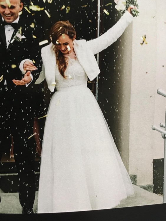 Oryginalna Suknia Ślubna - Spódnica + Koronkowe Body