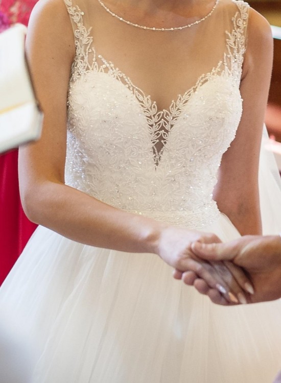 Sprzedam przepiękną suknię ślubną Justin Aleksander 8886